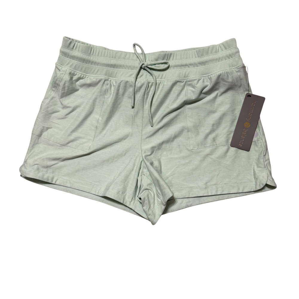 Harmony Balance Shorts Women Large Green Yoga Gym Athleisure CHB5298